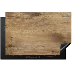 HERDABDECKPLATTE Holz - Braun - Holzoptik Glaskeramikkochfeldabdeckung 80x52 cm