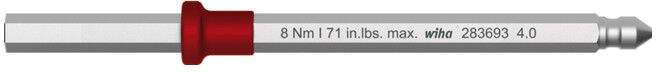 Lame interchangeable 6 pans 1,5mm L. lame 20mm L.tot.75mm couple max. 0,9Nm lame ; Wiha (38801)