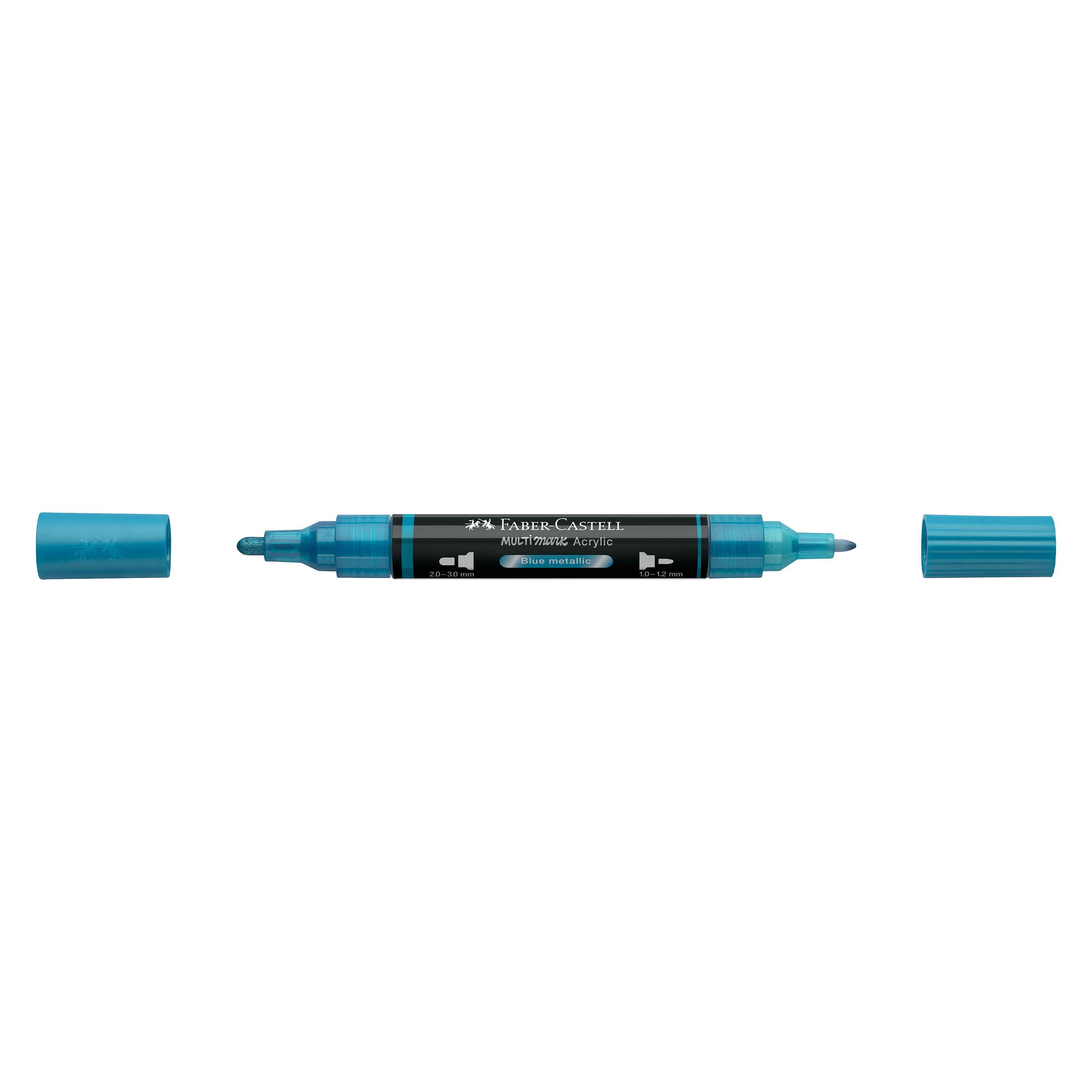 Faber-Castell Multimark Acrylic Marker. blue metallic (1x) (185993)
