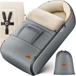 Kidiz, Kinderwagen Fusssack, mit weichem Fleece gefüttert, für Kinderwagen, Autositz & Buggys
