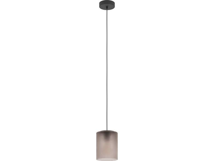 Suspension EGLO ''Colomera''\, E27\, 1 flamme\, acier/verre\, gris mat