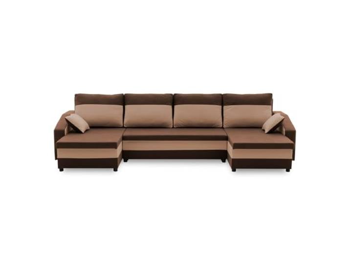 Mebligo ECKSOFA U MIT SCHLAFFUNKTION Sparta Braun