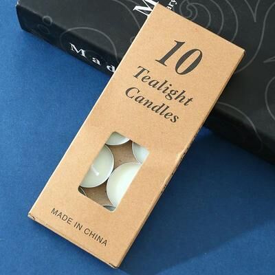 Uplift Treasures 10 Pcs Round Aluminum Tea Candles Smokeless Odorless white