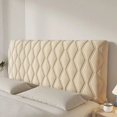 Evergreen Home Goods Universal Bed Headboard Cover, Thickened Soft Package, Anti Collision Backrest Protector, And Bed Spread beige 180x70x25cm