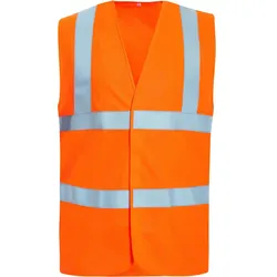 Polyester-Warnweste Kl. 2 flammhemmend - 4XL - Orange