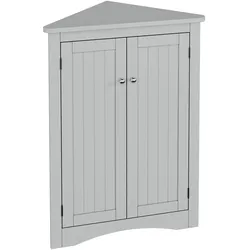 ECKSCHRANK In Grau 90 cm mit 2 Türen & 3 Ebenen