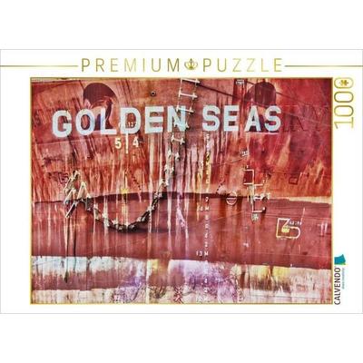 CALVENDO Puzzle Detailaufnahme der Golden Seas - Massengutschiff | 1000 Teile Lege-Größe 64x48cm Foto-Puzzle für glückliche Stunden