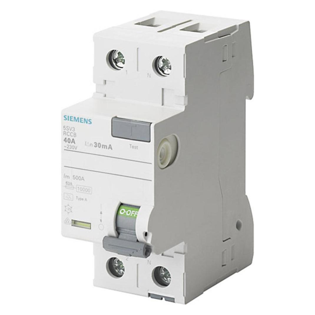 Siemens RCCB Type A 40A 1+N-pole 300mA 230V 2mW (5SV3614-6)