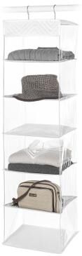Whitmor 6-Shelf Hanging Accessory Bag - Clear