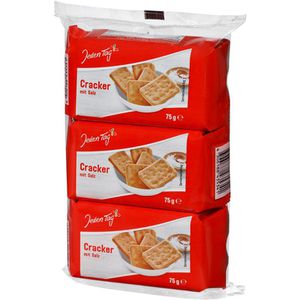 JedenTag Cracker mit Salz, je 75g, 3 Tüten