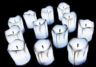 Inspired Living Battery Operated LED Tea Lights Flickering Flameless Candles For Home Wedding Party Decor white