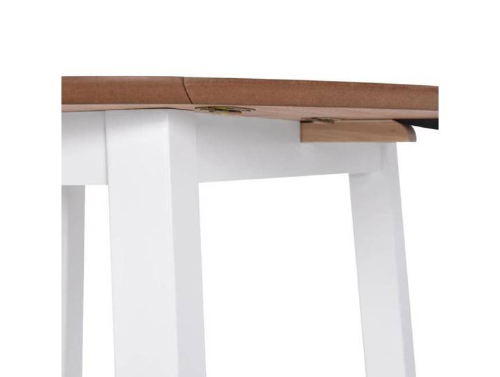 Table cuisine CLOUD Blanc Table à manger - Design Élégant - ronde à abattant MDF blanc tt299