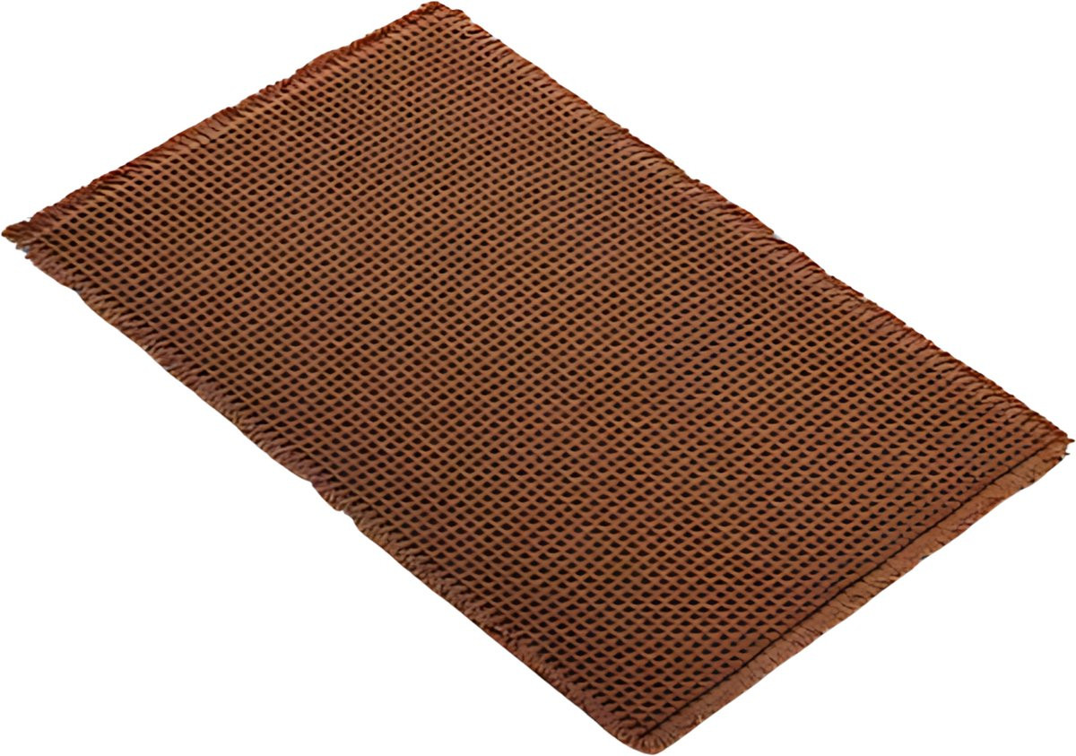 Bruine absorberende en antislip badmat voor de badkamer in boho stijl - 60 x 90 cm