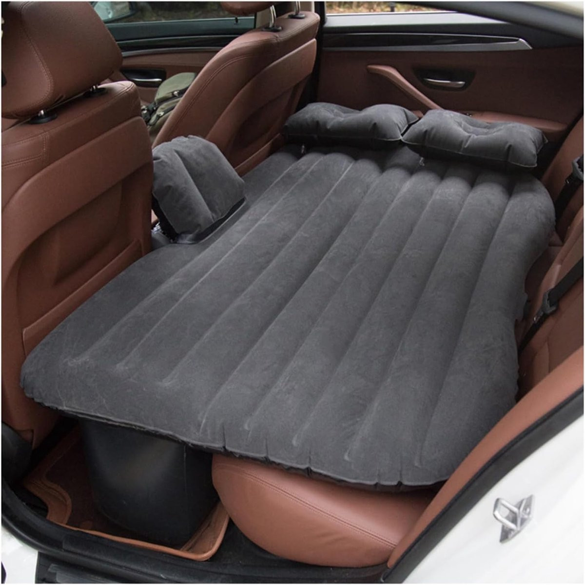 Grijs Opblaasbaar Auto Matras voor Mitsubishi - B/D: 135 x 80 cm