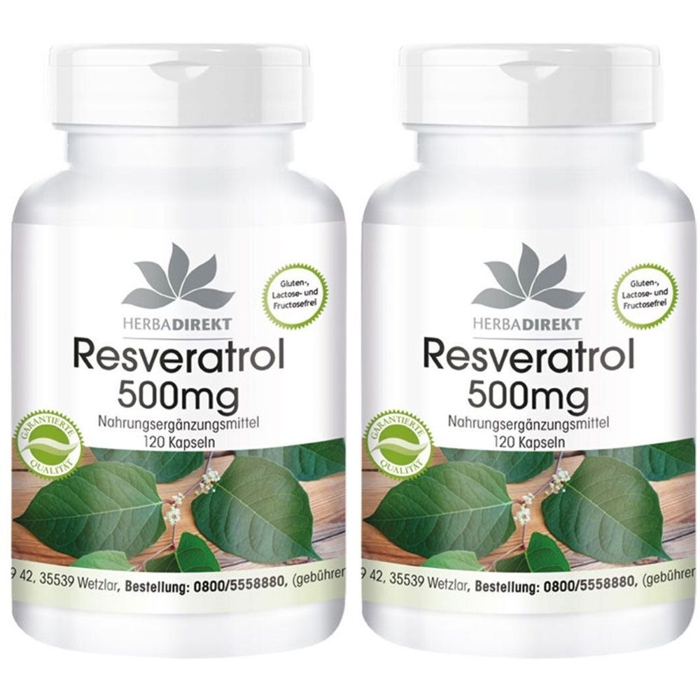Resveratrol 500 mg Kapseln 2x 2x120 St