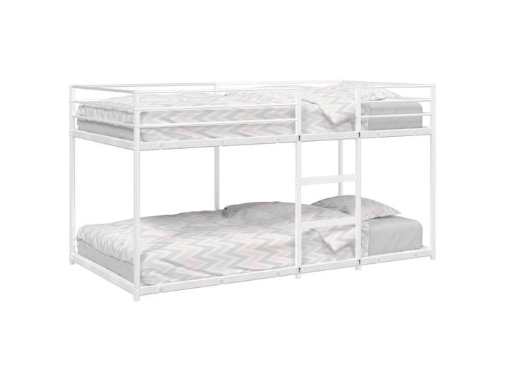 Lit superposé sans matelas blanc 90x200 cm acier