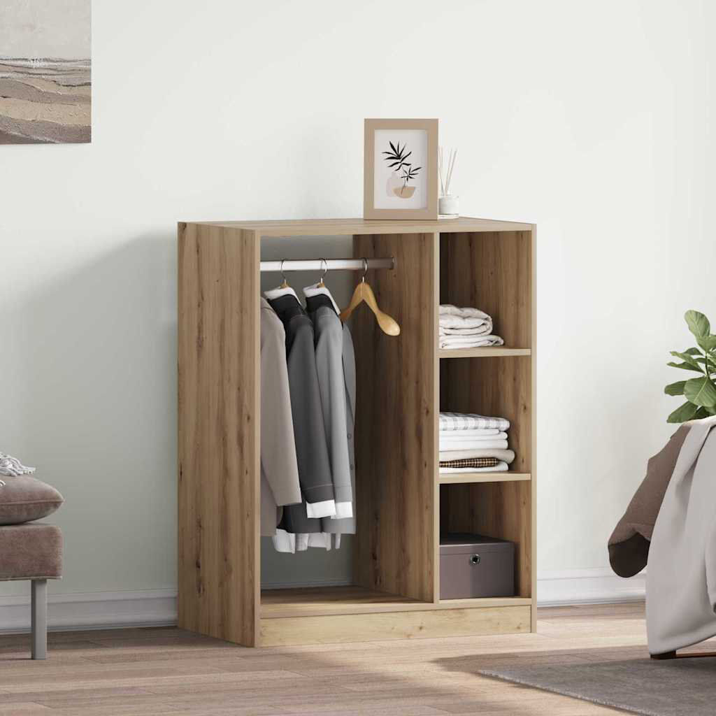 17 Stories Wardrobe 77X48x102 Cm Engineered Wood Black Oak 77 x 48 x 102 cm