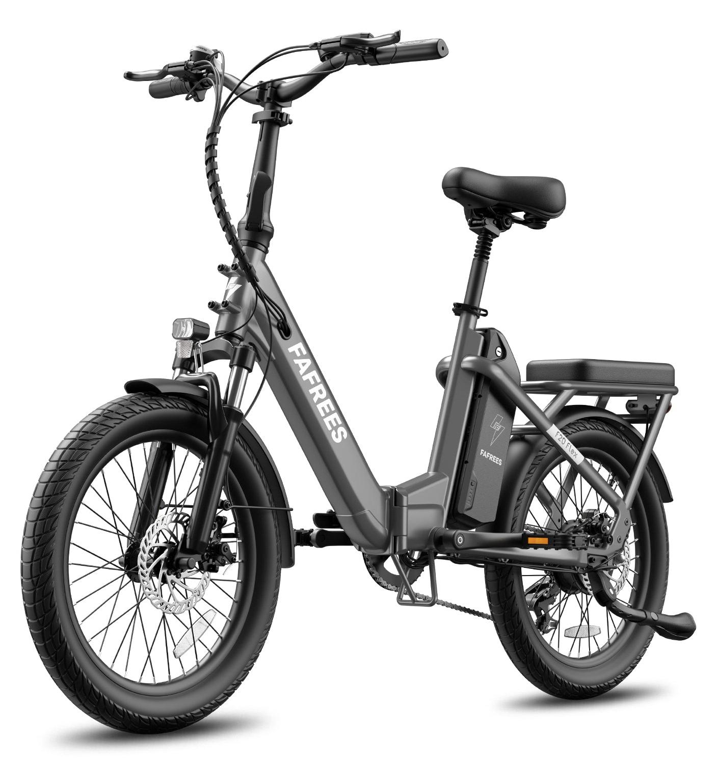 FAFREES F20 Flex Elektrofahrrad, 250-W-Motor, 36-V-20-Ah-Akku, Reichweite 75-100 km, mechanische Scheibenbremsen - Gunmetal