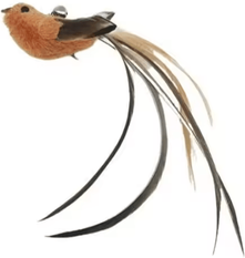 Inspire Curations FlutterPounce Suction Cup Cat Teaser Wand Interactive Feather Bird Toy For Indoor Cats bird
