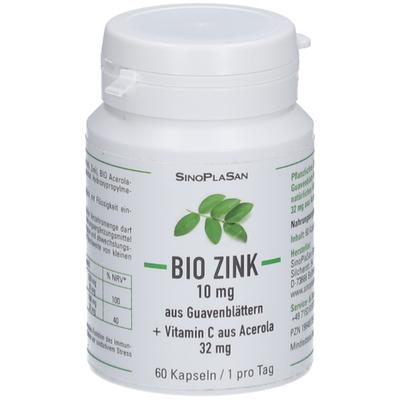BIO Zink 10 mg aus Guavenblatt mit Bio Vit.C HKP 60 St Hartkapseln