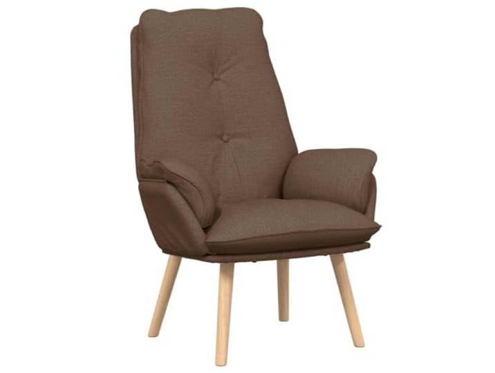 Sessel Braun 69 x 74 x 93 cm aus Polyester und Sperrholz Wohnzimmer, Schlafzimmer, Arbeitszimmer, Büro, weich, modern, minimalistisch, mit Armlehnen