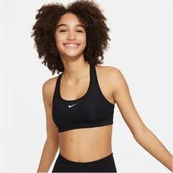 NIKE Swoosh Dri-FIT Sport-BH Mädchen 010 - black/white S (128-137 cm)