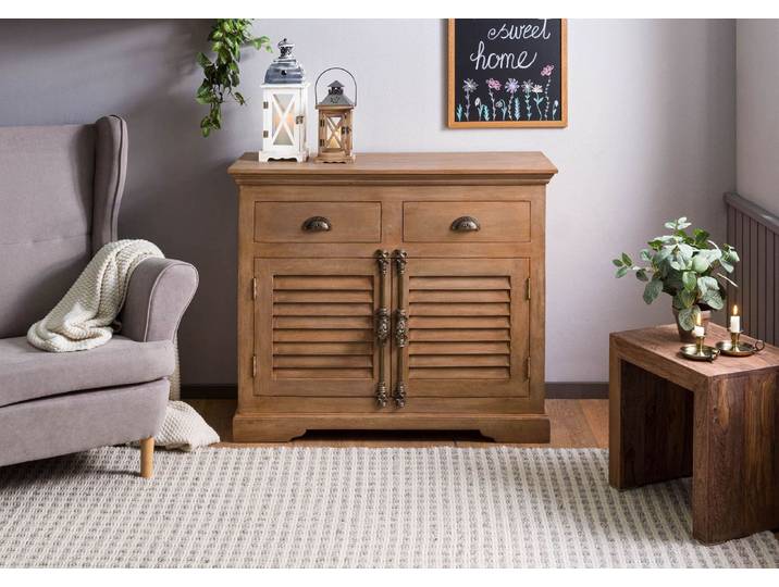 Sideboard Mango 107x45x90 beige geölt TOULOUSE #07
