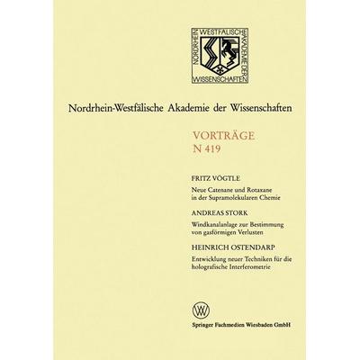 Neue Catenane und Rotaxane in der Supramolekularen Chemie. Windkanalanlage zur Bestimmung der gasförmigen Verluste von Umweltchemikalien aus dem