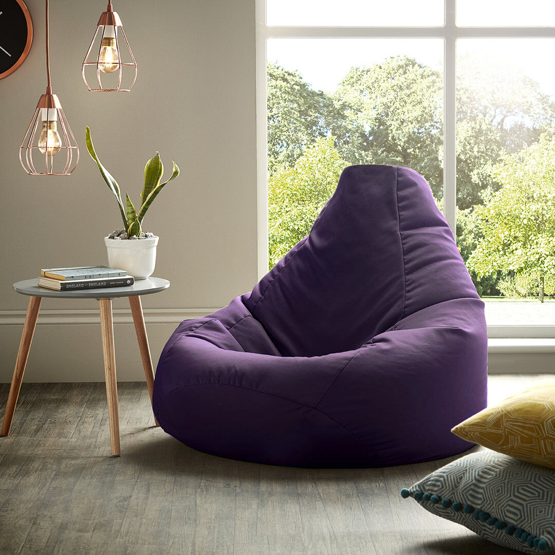 Hashtag Home Salcombe Outdoor Friendly Bean Bag Purple Large