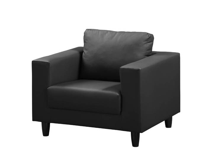 Sessel Bexwell I Schwarz/Schwarz Kunstleder Madara 90 x 78 x 75cm