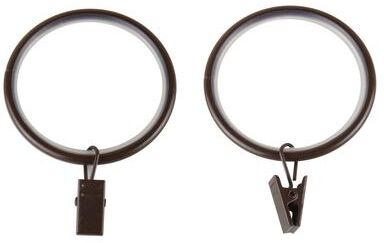 InStyleDesign 1-7/8 inch Noise-Canceling Curtain Rings w/Clip (Set of 10)