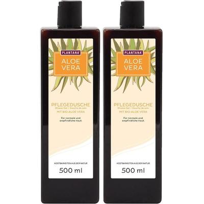 Plantana Aloe Vera Pflege Duschbad m.Bio-AloeVera 2x 2x500 ml Duschgel