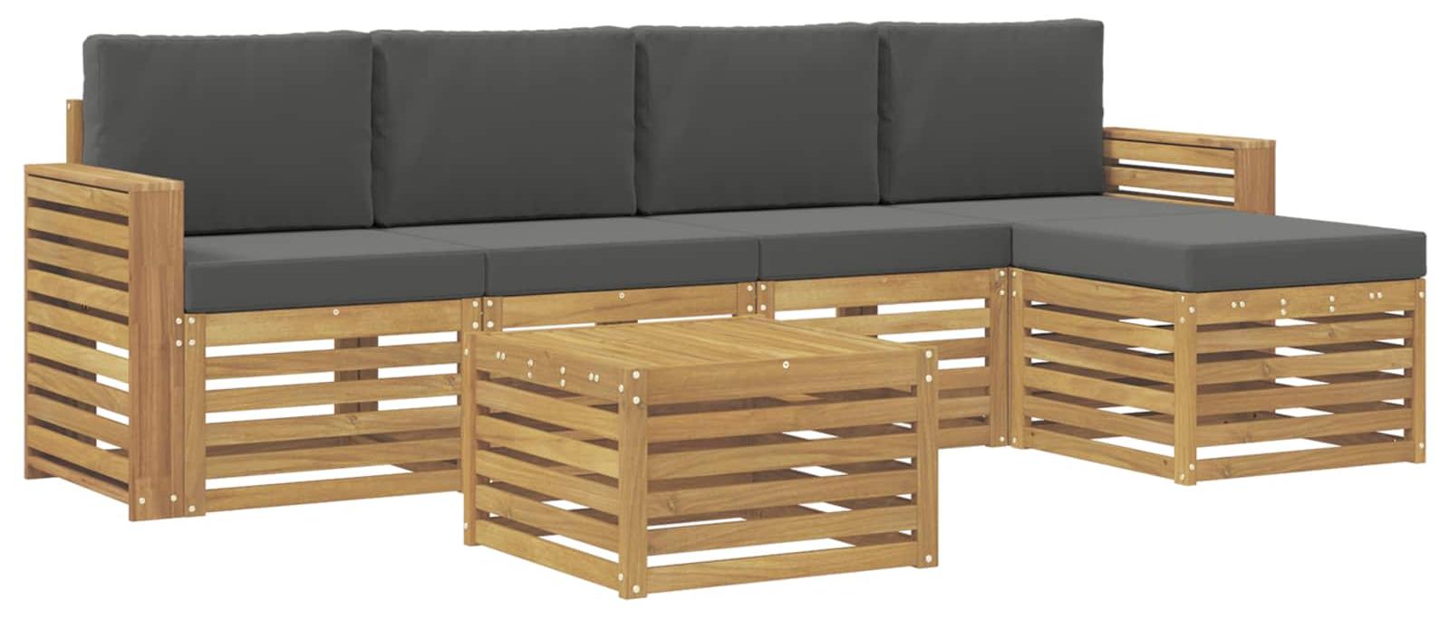 Garnitur aus 6 Outdoor-Sofas, Farbe: Weiß und Anthrazit