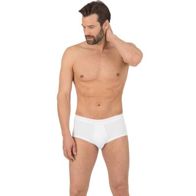 Slip TRIGEMA "TRIGEMA Slip Feinripp im Doppelpack", Herren, Gr. 8, 2 Stk., weiß, 100% Baumwolle (Bio-Baumwolle kbA), Unterhosen Slip