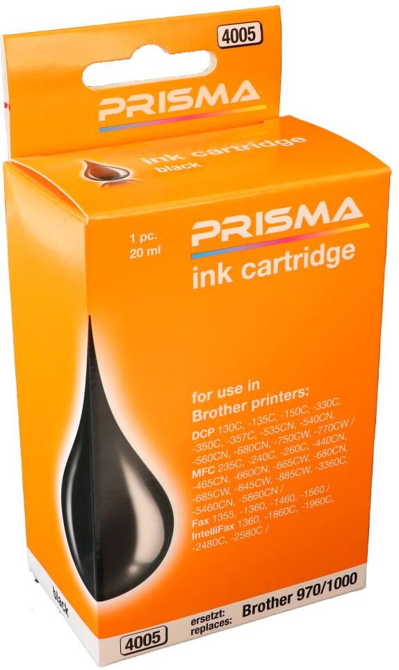 PRISMA 4005 Druckerpatrone für Brother Tintenstrahldrucker, schwarz, 20 ml