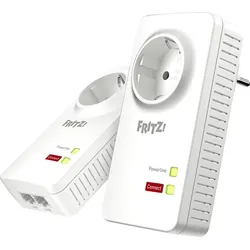 FRITZ! FRITZ!Powerline 1220 Set, Gigabit-Adapter mit integrierter Steckdose 1,200 Mbit/s
