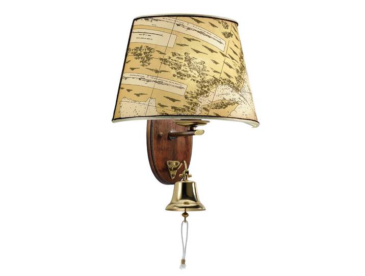 Cremasco Wandlampe NAUTICA, dimmbar, creme / amber, für Wohn- / Esszimmer, Holz, Maritim, Wandleuchte, Wandlampe Innen