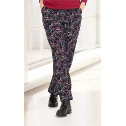 Viskose-Hose in Druck schwarz in Größe 54 von DW-Shop, Schwarz, 54