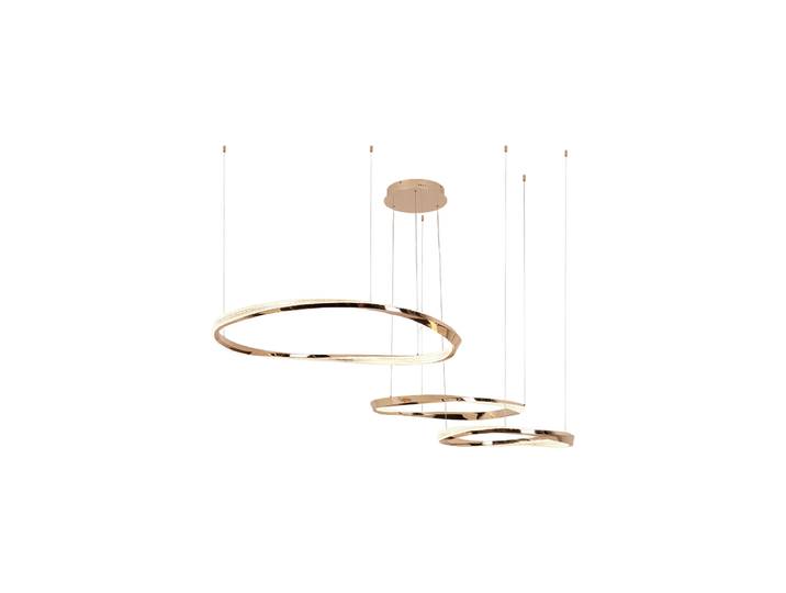 Dimmbare LED Design Pendellampe „Orbitas XL“ mit Fernbedienung Gold Schuller