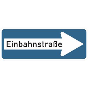 SafetyMarking Verkehrsschild StVO zugelassen, 80 x 30 cm, VZ 220-20, RA1/C, Einbahnstraße rechtsweisend