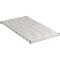 EFB Elektronik 19" 1HE Schwerlast Fachboden, tiefenverstellbar, 150 kg, Schranktiefe 600, RAL7035, Serverschrank Zubehör, Grau