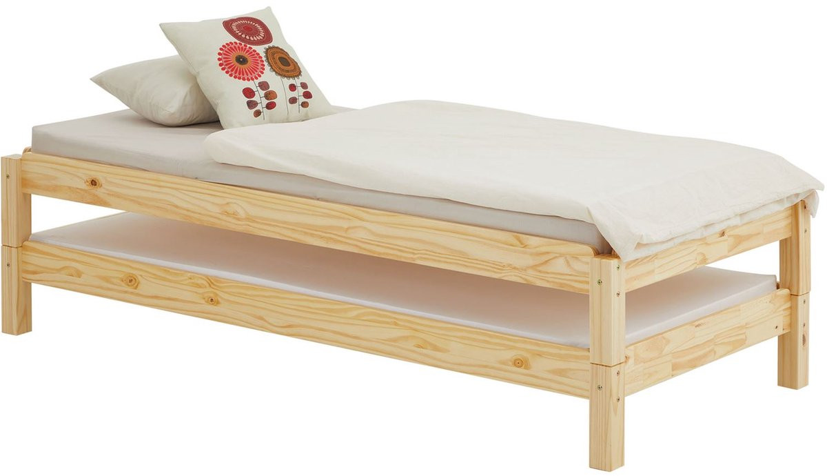 IDIMEX Stapelbed RINO van massief hout voor kinderen, Breedte: 80 cm, Lengte: 190 cm