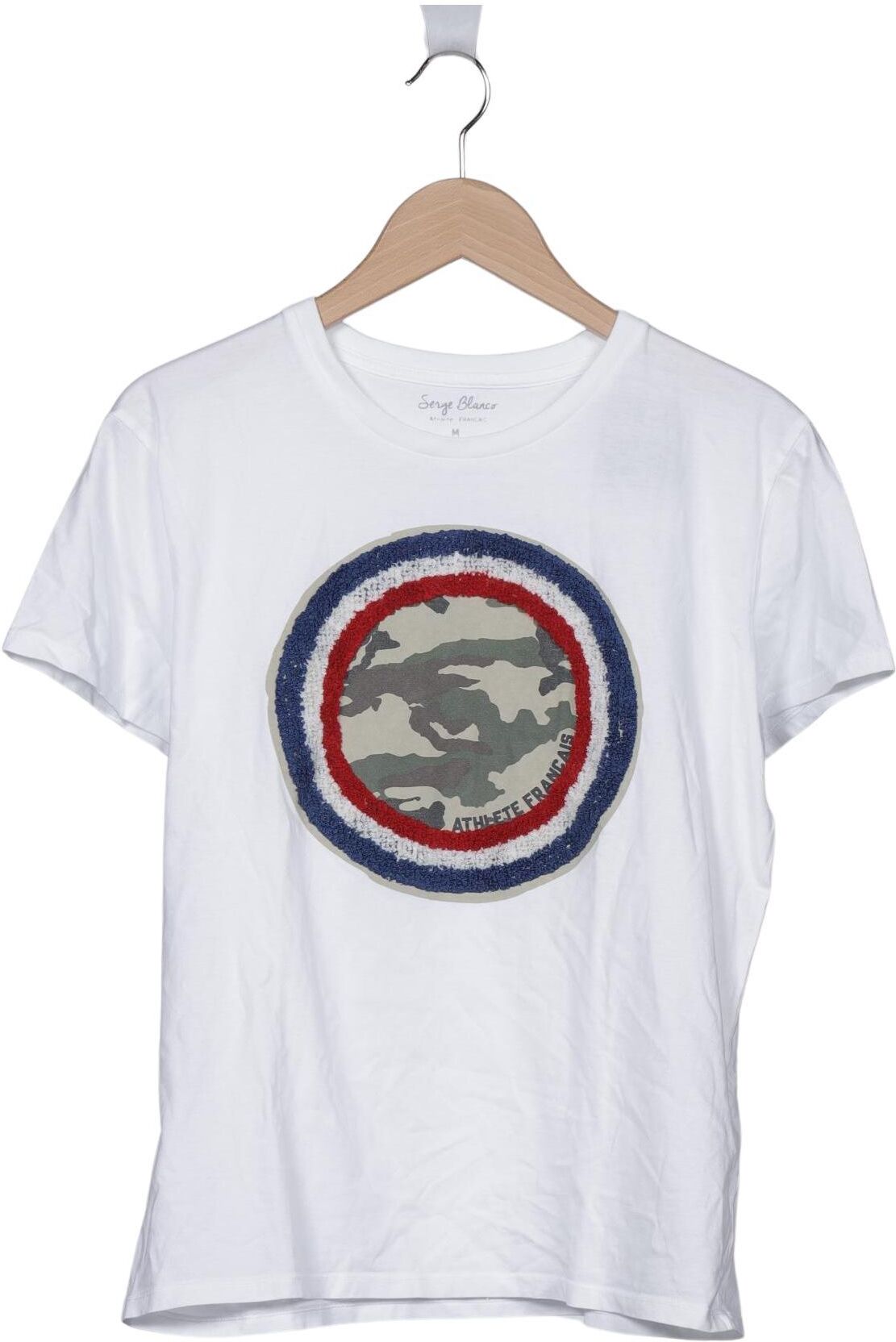 Serge Blanco Damen T-Shirt, Weiß, Gr. M, Baumwolle - Second Hand