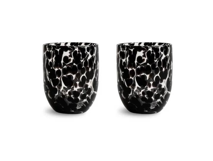 Byon Verres Messy 30 cl lot de 2 Noir