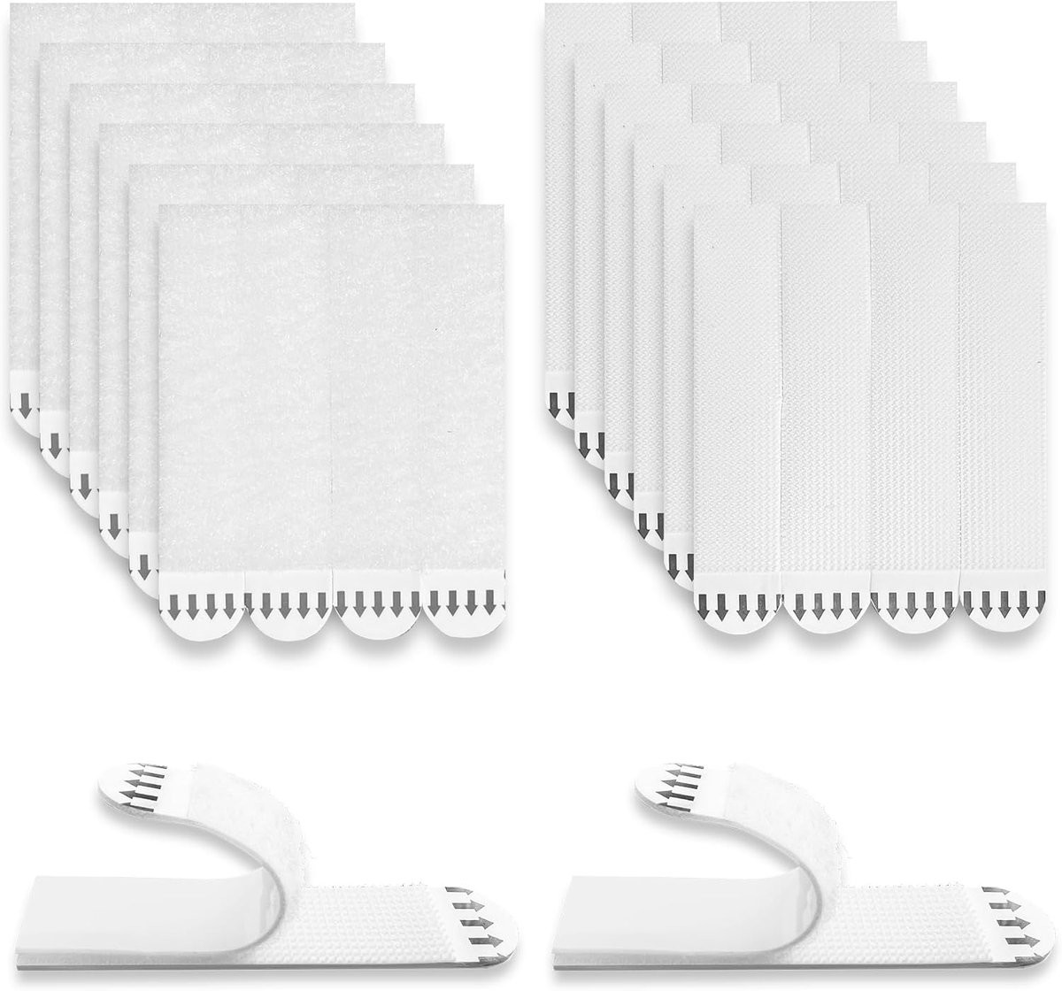 SnelShoppen Zelfklevende Foto Opknoping Strips - 24 Paren (48 Strips) - Sterke Dubbelzijdige Montage Strips voor Posters, Lijsten en Spiegels