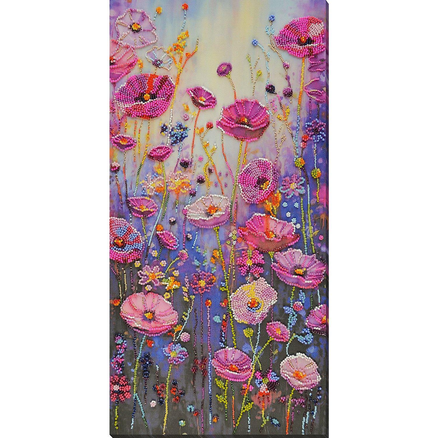 Perlen-Stickbild "Frühlingsmoment", 22 x 45 cm