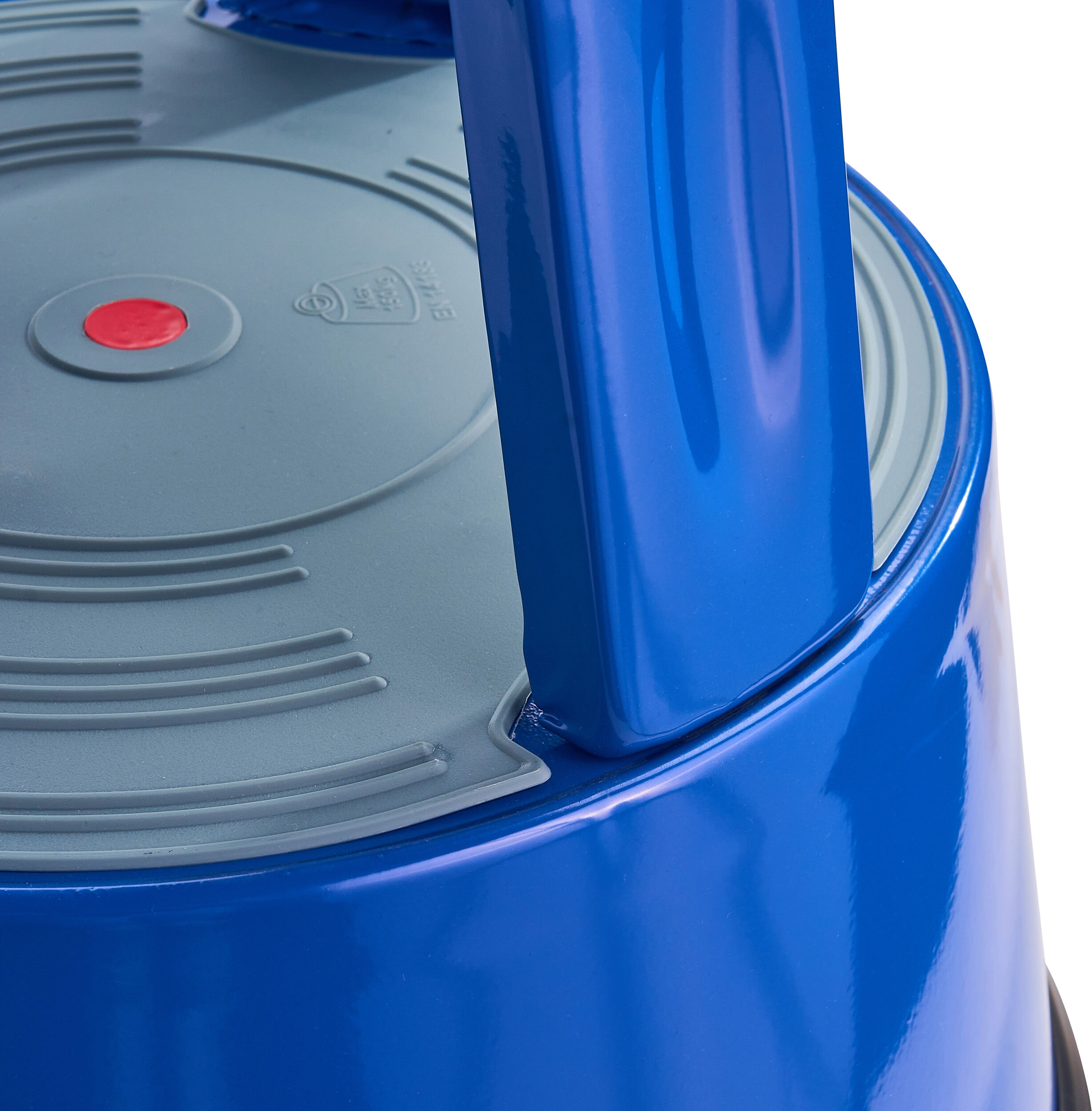 SPRINTIS 1 Sgabello con ruote, metallo, 2 gradini blu, acciaio