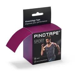 Pinotape Sport Kinesiologie Tape Aubergine 5 cm x 5 m