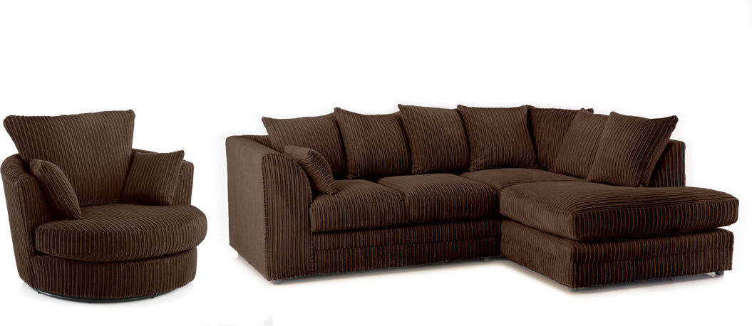Zipcode Design Moana 2 Piece Corduroy Standard Living Room Set Chocolate 2