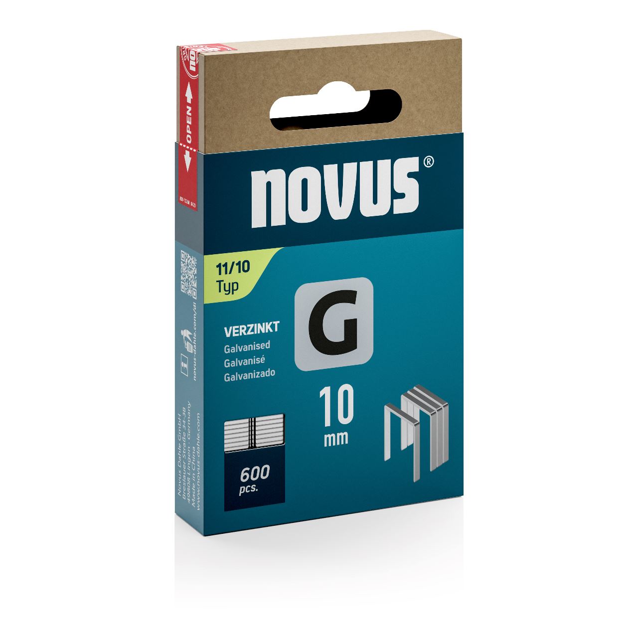 novus Tackerklammern Flachdraht 11/10, 600 St.